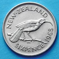 Новая Зеландия 6 пенсов 1965 год. Гуйя.