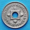Монета Британской Новой Гвинеи 3 пенса 1944 год.