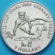 Монета Ниуэ 5 долларов 1989 год. Кубок Дэвиса.