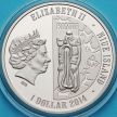 Монета Ниуэ 1 доллар 2014 год. Ирбис.
