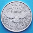 Монета Новая Каледония 5 франков 1952 год.