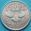 Монета Новой Каледонии 5 франков 1952 год. UNC.