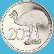 Монета Папуа Новая Гвинея 20 тойя 1975 год. Пруф. Конверт