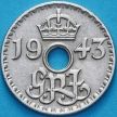 Монета Британская Новая Гвинея 6 пенсов 1943 год.