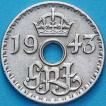 Британская Новая Гвинея 6 пенсов 1943 год.