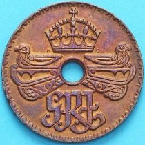 Британская Новая Гвинея 1 пенни 1944 год.