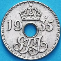 Британская Новая Гвинея 6 пенсов 1935 год.