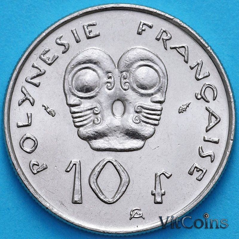 Монета Французская Полинезия 10 франков 1985 год. UNC