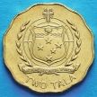 Монета Самоа 2 тала 2011 год. Герб Самоа.