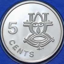 Соломоновы острова 5 центов 1979 год. Пруф