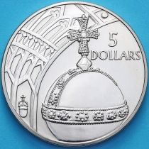 Соломоновы острова 5 долларов 2002 год. 50 лет правлению Елизаветы II