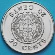 Монета Соломоновы острова 20 центов 2005 год.
