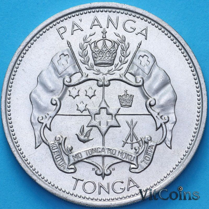 Монета Тонги 1 паанга 1967 год. Коронация.