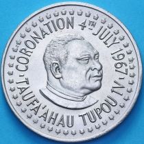 Тонга 1 паанга 1967 год. Коронация.