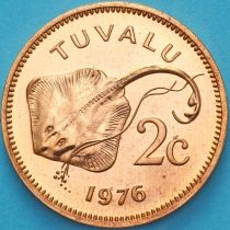 Тувалу 2 цента 1976 год. BU