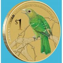 Тувалу 1 доллар 2013 год. Зелёный кошачий шалашник. Буклет