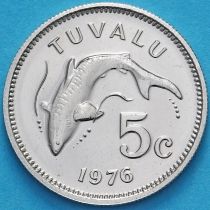 Тувалу 5 центов 1976 год. Тигровая акула
