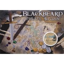 Тувалу 1 доллар 2010 год. Пираты. Черная Борода. Буклет