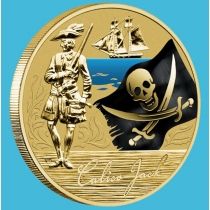 Тувалу 1 доллар 2011 год. Пираты. Ситцевый Джек (Рэкхем)