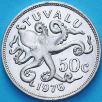 Тувалу 50 центов 1976 год. Осьминог.