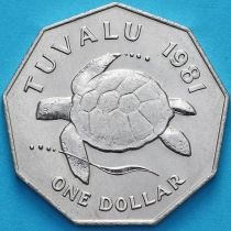 Тувалу 1 доллар 1981 год. Черепаха.