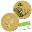 Монета Тувалу 1 доллар 2013 год. Год змеи. Детский доллар. Буклет