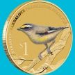 Монета Тувалу 1 доллар 2013 год. Полосатая радужная птица. Буклет