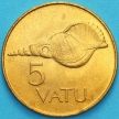 Монета Вануату 5 вату 1983 год.