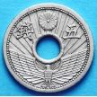 Монета Японии 5 сен 1937 год.