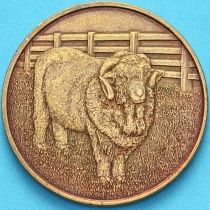 Япония жетон монетного двора 2015 год. Восточный календарь. Год козы