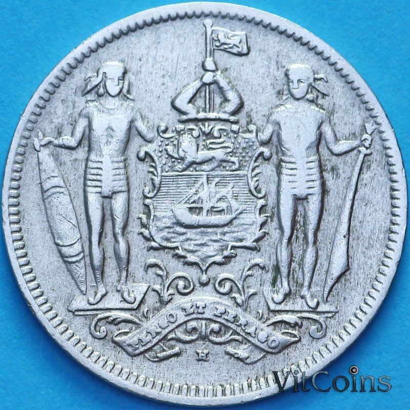 Монета Британское Северное Борнео 2 1/2 цента 1903 год.