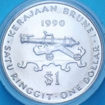 Бруней 1 доллар 1990 год. BU