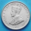 Монета Цейлона 25 центов 1921 год. Серебро.