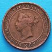 Монета Цейлона 1 цент 1890 год.