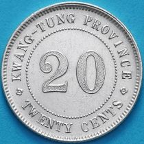 Китай 2 джао (20 центов)  1921 год. Провинция Квантунг. Серебро.