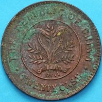 Китай, Республика 20 кэш 1919 (8) год.  Y#400