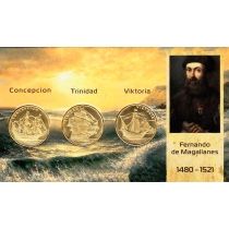 Филиппины, остров Мактан набор 3 монеты 2020 год. Экспедиция Фернана Магеллана