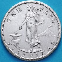 Филиппины Американские 1 песо 1909 год. Серебро.