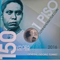 Филиппины 1 песо 2016 год. Генерал Исидро Торрес. Буклет