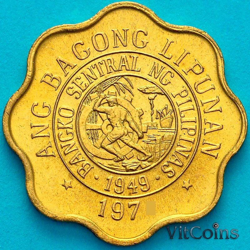 Монета Филиппины 5 сентимо 1978 год.