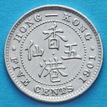 Гонконг 5 центов 1901 год. Королева Виктория.