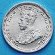Монета Гонконга 5 центов 1933 год. Король Георг V. Серебро.