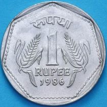 Индия 1 рупия 1986 год. Калькутта