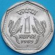 Монета Индия 1 рупия 1985 год. Бомбей. UNC