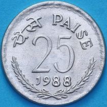 Индия 25 пайс 1988 год. Калькутта