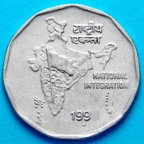 Индия 2 рупии 1998 год. Национальное объединение. Бомбей