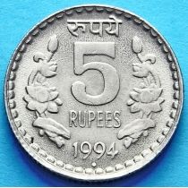 Индия 5 рупий 1993-2003 год.