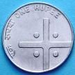 Монета Индии 1 рупия 2005 год. Крест.