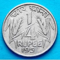 Индия 1/4 рупии 1954 год. KM# 5