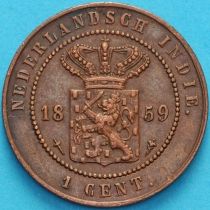 Индия Нидерландская 1 цент 1859 год.